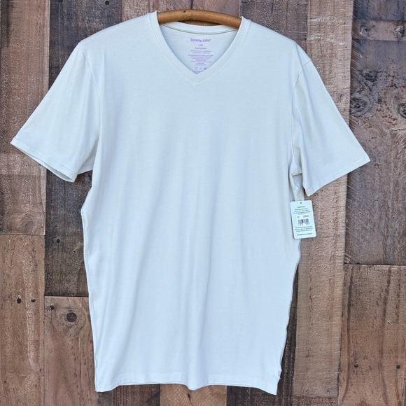 Tommy John Cool Cotton High V Neck Short Sleeve Tee - Picture 1 of 9